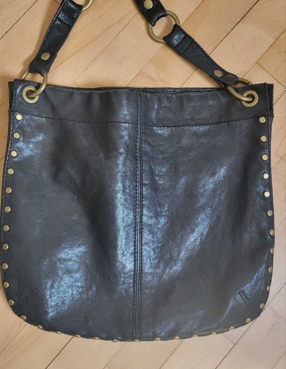 Fossil Black Studded Leather Bag